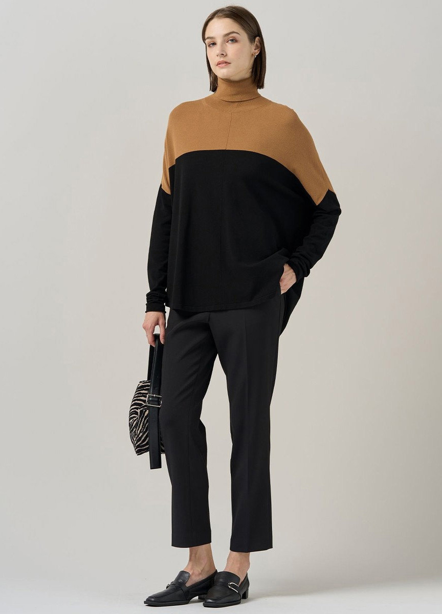 定番寬版高領針織上衣